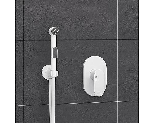 Купить Гигиенический душ со смесителем WasserKRAFT А85056 Белый матовый в магазине сантехники Santeh-Crystal.ru