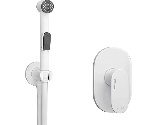 Купить Гигиенический душ со смесителем WasserKRAFT А85056 Белый матовый в магазине сантехники Santeh-Crystal.ru