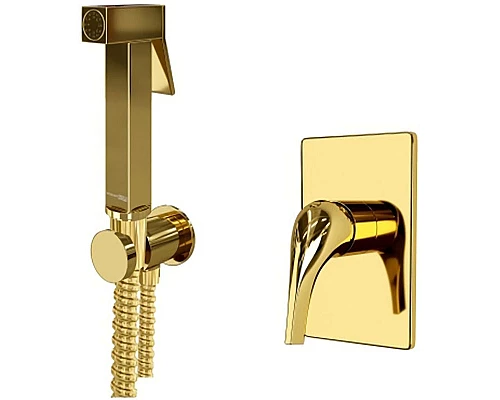 Купить Гигиенический душ со смесителем WasserKRAFT А71097 Золото в магазине сантехники Santeh-Crystal.ru