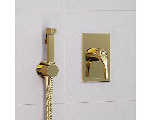Купить Гигиенический душ со смесителем WasserKRAFT А71097 Золото в магазине сантехники Santeh-Crystal.ru