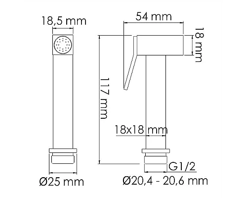 Купить Гигиенический душ со смесителем WasserKRAFT А71097 Золото в магазине сантехники Santeh-Crystal.ru