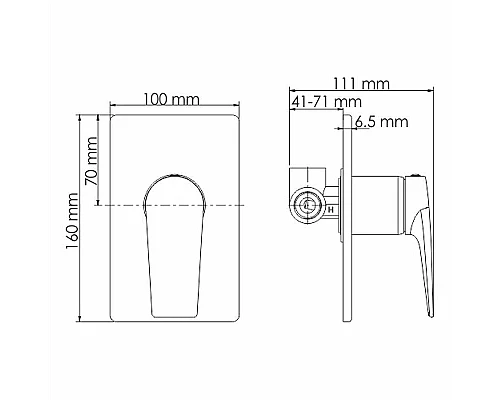Купить Гигиенический душ со смесителем WasserKRAFT А66096 Черный глянец в магазине сантехники Santeh-Crystal.ru