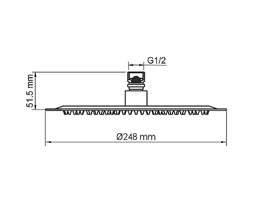 Приобрести Верхний душ WasserKRAFT A257 Белый матовый в магазине сантехники Santeh-Crystal.ru