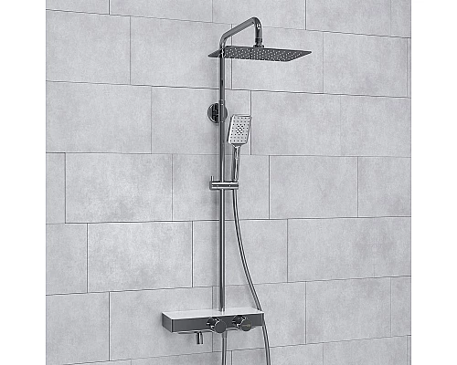 Купить Душевая система WasserKRAFT A113.069.126.CH Thermo с термостатом Хром Белая в магазине сантехники Santeh-Crystal.ru