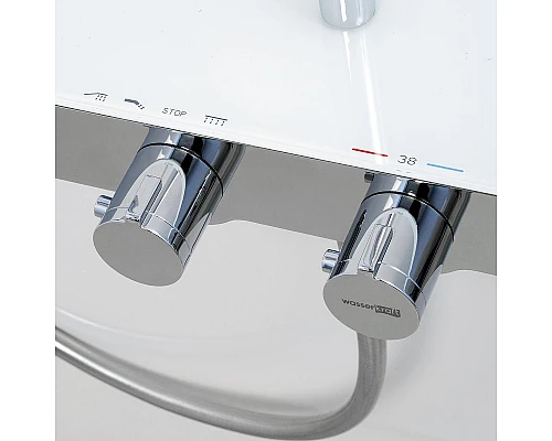 Купить Душевая система WasserKRAFT A113.116.127.CH Thermo с термостатом Хром Белая в магазине сантехники Santeh-Crystal.ru