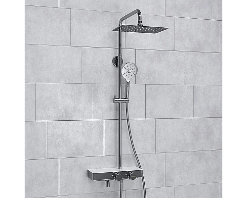 Купить Душевая система WasserKRAFT A113.069.127.CH Thermo с термостатом Хром Белая в магазине сантехники Santeh-Crystal.ru