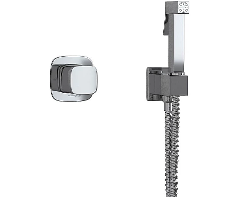 Приобрести Гигиенический душ со смесителем WasserKRAFT A08657 Никель в магазине сантехники Santeh-Crystal.ru