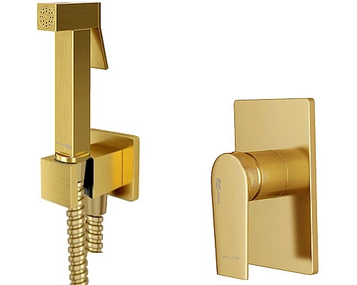 Заказать Гигиенический душ со смесителем WasserKRAFT А55094 Золото матовое в магазине сантехники Santeh-Crystal.ru