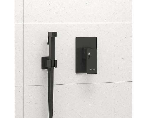 Заказать Гигиенический душ со смесителем WasserKRAFT A02041 Черный матовый в магазине сантехники Santeh-Crystal.ru