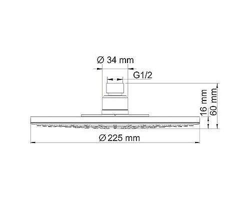 Заказать Верхний душ WasserKRAFT A067 Хром в магазине сантехники Santeh-Crystal.ru