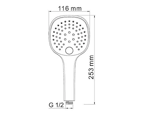 Купить Ручной душ WasserKRAFT A050 Светлая бронза в магазине сантехники Santeh-Crystal.ru