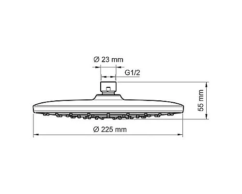 Заказать Верхний душ WasserKRAFT A077 Черный матовый в магазине сантехники Santeh-Crystal.ru