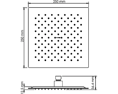 Приобрести Верхний душ WasserKRAFT Aisch A198 Золото матовое в магазине сантехники Santeh-Crystal.ru