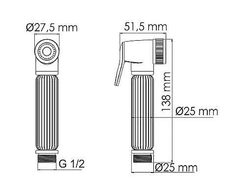 Заказать Гигиенический душ WasserKRAFT Isar A139 Темная бронза в магазине сантехники Santeh-Crystal.ru