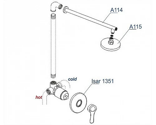 Приобрести Душевая система WasserKRAFT Isar A12314 Темная бронза в магазине сантехники Santeh-Crystal.ru