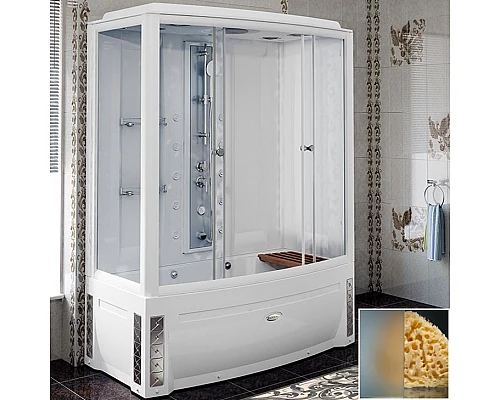 Заказать Душевой бокс Radomir Элис 1 168x85 R 1-04-1-2-4-0951 профиль Белый стекло матовое в магазине сантехники Santeh-Crystal.ru