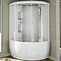 Душевой бокс Radomir Лаура 128x128 1-04-1-0-4-0860 профиль Белый стекло прозрачное