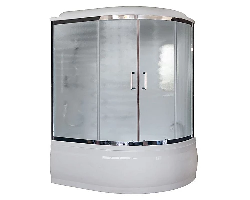 Заказать Душевой бокс Royal Bath ALP 170х100 RB170ALP-C-CH-L с гидромассажем стекло матовое задняя стенка Белая в магазине сантехники Santeh-Crystal.ru