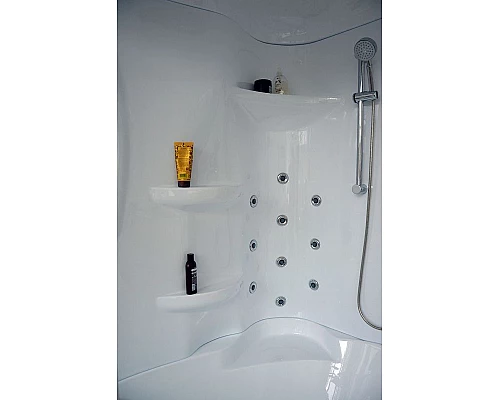 Заказать Душевой бокс Royal Bath ALP 170х100 RB170ALP-C-CH-L с гидромассажем стекло матовое задняя стенка Белая в магазине сантехники Santeh-Crystal.ru