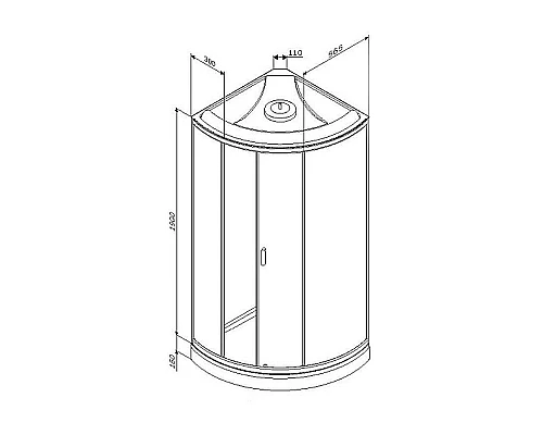 Заказать Душевая кабина AM.PM Gem 90х90 W90C-401-090BT без гидромассажа в магазине сантехники Santeh-Crystal.ru