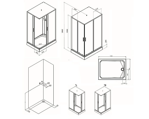 Приобрести Душевая кабина AM.PM Gem 120х90 W90C-404-12090MT без гидромассажа в магазине сантехники Santeh-Crystal.ru