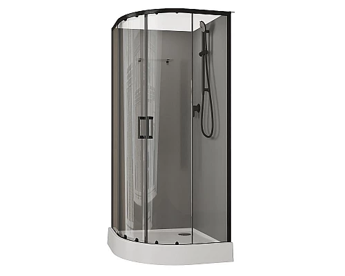 Купить Душевая кабина Aquanet Passion EVO R Black 90х90 267257 без гидромассажа в магазине сантехники Santeh-Crystal.ru