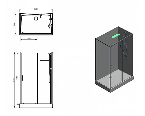 Приобрести Душевая кабина Aquanet Passion EVO White 120х80 R 281968 без гидромассажа в магазине сантехники Santeh-Crystal.ru