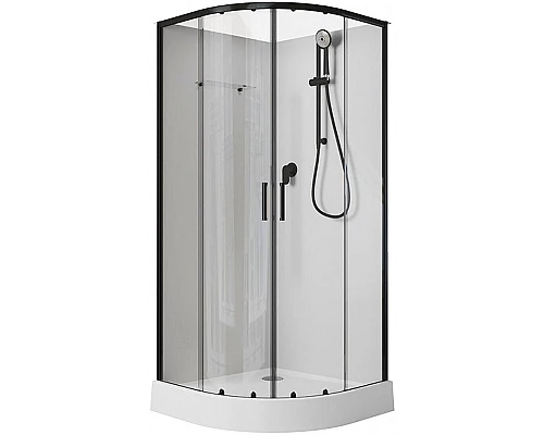 Заказать Душевая кабина Aquanet Passion EVO R Black 80х80 281984 без гидромассажа в магазине сантехники Santeh-Crystal.ru