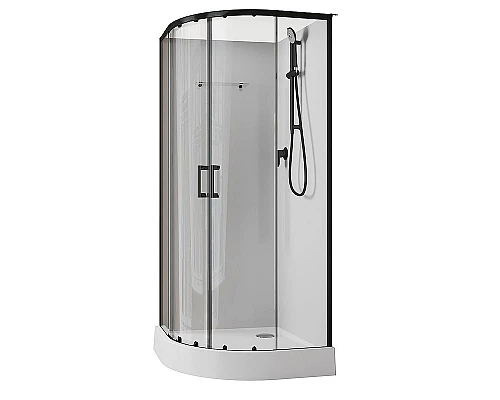 Заказать Душевая кабина Aquanet Passion EVO R Black 80х80 281984 без гидромассажа в магазине сантехники Santeh-Crystal.ru