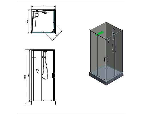 Купить Душевая кабина Aquanet Passion EVO S White 90х90 281963 без гидромассажа в магазине сантехники Santeh-Crystal.ru