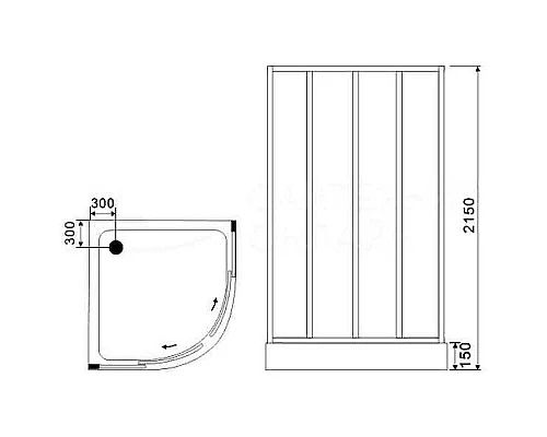 Приобрести Душевая кабина Cerutti SPA Viva 100х100 101 без гидромассажа в магазине сантехники Santeh-Crystal.ru