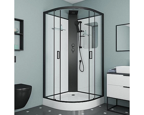 Купить Душевая кабина Grossman GR251 90x90 Черная без гидромассажа в магазине сантехники Santeh-Crystal.ru