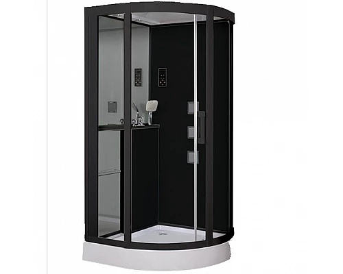 Приобрести Душевая кабина Grossman GR-241 100x100 профиль Черный стекло прозрачное в магазине сантехники Santeh-Crystal.ru