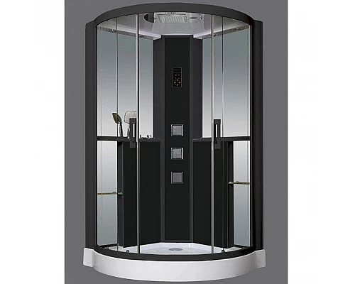 Купить Душевая кабина Grossman GR-242 120x120 профиль Черный стекло прозрачное в магазине сантехники Santeh-Crystal.ru