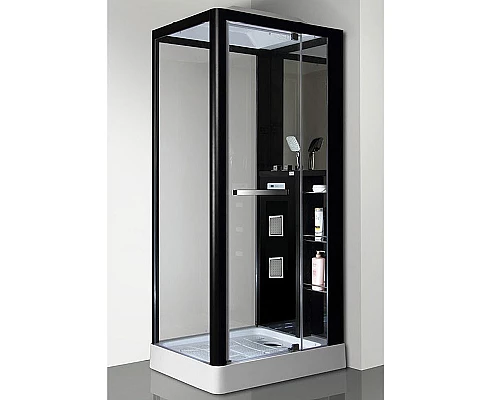 Приобрести Душевая кабина Grossman GR-223 110x90 профиль Черный стекло прозрачное в магазине сантехники Santeh-Crystal.ru