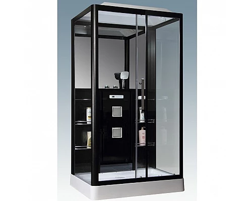 Приобрести Душевая кабина Grossman GR-227 120x90 профиль Черный стекло прозрачное в магазине сантехники Santeh-Crystal.ru