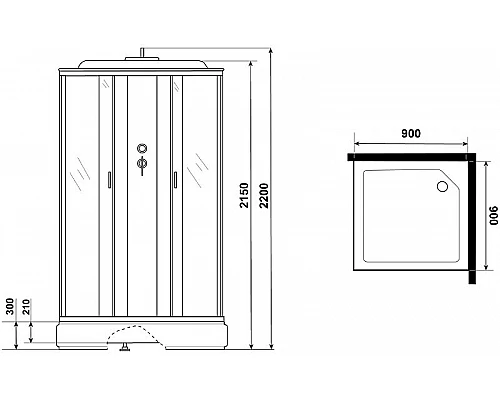 Приобрести Душевая кабина Niagara Classic NG-1108-14 90х90 без гидромассажа в магазине сантехники Santeh-Crystal.ru