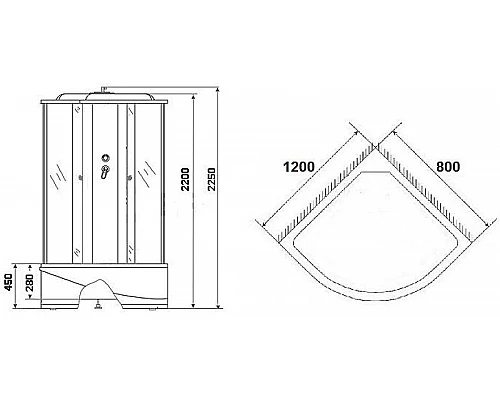 Заказать Душевая кабина Niagara Classic 120х80 NG-3320-14R с гидромассажем в магазине сантехники Santeh-Crystal.ru