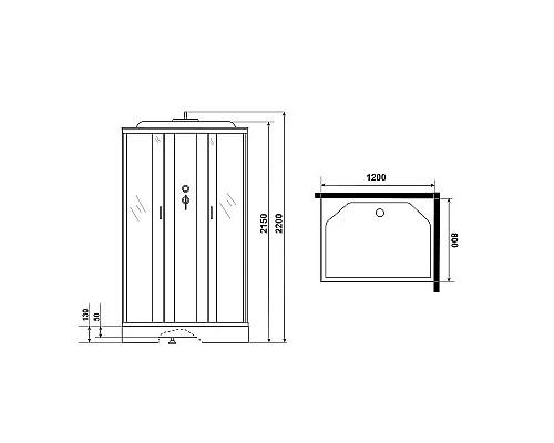 Приобрести Душевая кабина Niagara Classic 120х80 NG-43285-14QP без гидромассажа в магазине сантехники Santeh-Crystal.ru