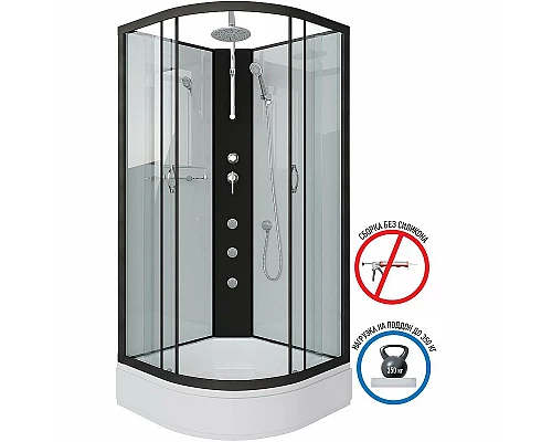 Купить Душевая кабина Niagara Classic 100х100 NG-6702-14BKTG с гидромассажем в магазине сантехники Santeh-Crystal.ru