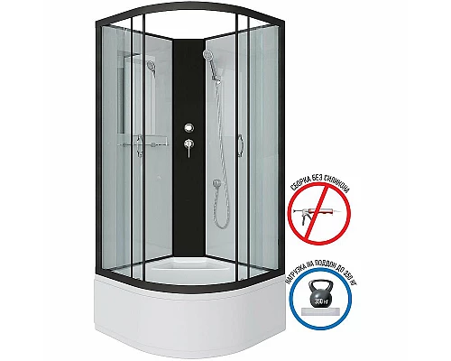 Приобрести Душевая кабина Niagara Classic 80х80 NG-6707-14BK без гидромассажа в магазине сантехники Santeh-Crystal.ru