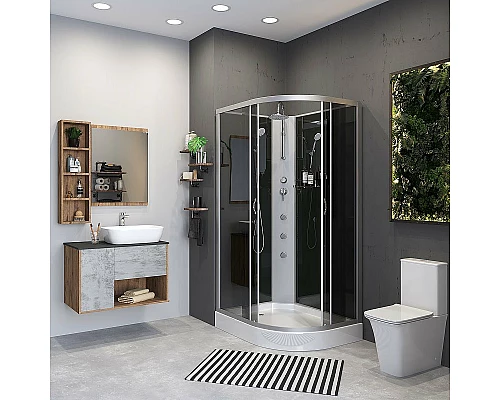 Приобрести Душевая кабина Niagara Classic 120х80 L NG-3512-14LBKTG с гидромассажем в магазине сантехники Santeh-Crystal.ru