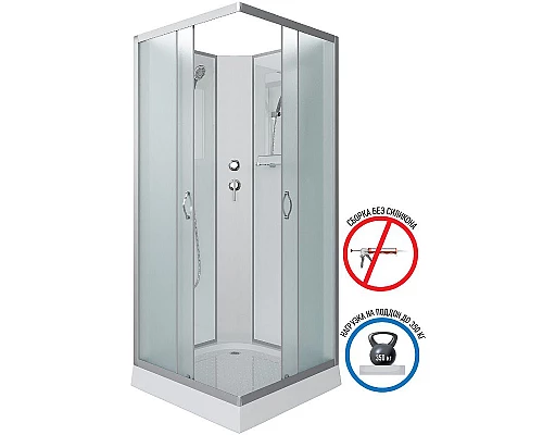 Приобрести Душевая кабина Niagara Classic 90х90 NG-1101-14BK без гидромассажа в магазине сантехники Santeh-Crystal.ru