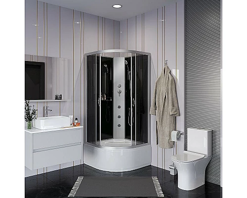 Купить Душевая кабина Niagara Classic 90x90 NG-2508-14BKG с гидромассажем в магазине сантехники Santeh-Crystal.ru