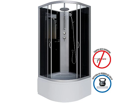 Купить Душевая кабина Niagara Classic 80x80 NG-2507-14BKT без гидромассажа в магазине сантехники Santeh-Crystal.ru