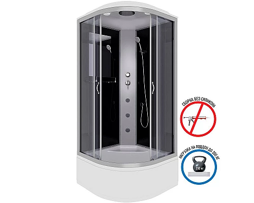 Приобрести Душевая кабина Niagara Classic 80x80 NG-2507-14G с гидромассажем в магазине сантехники Santeh-Crystal.ru