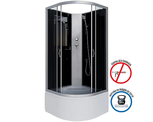 Заказать Душевая кабина Niagara Classic 100x100 NG-2509-14BK без гидромассажа в магазине сантехники Santeh-Crystal.ru