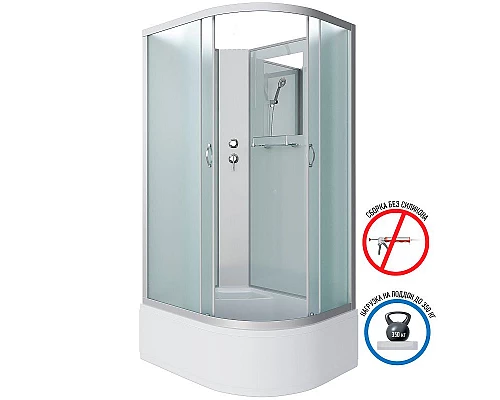 Приобрести Душевая кабина Niagara Classic 120x80 L NG-2310-14LBK без гидромассажа в магазине сантехники Santeh-Crystal.ru