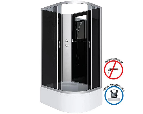 Купить Душевая кабина Niagara Classic 120x80 L NG-2510-14LBK без гидромассажа в магазине сантехники Santeh-Crystal.ru