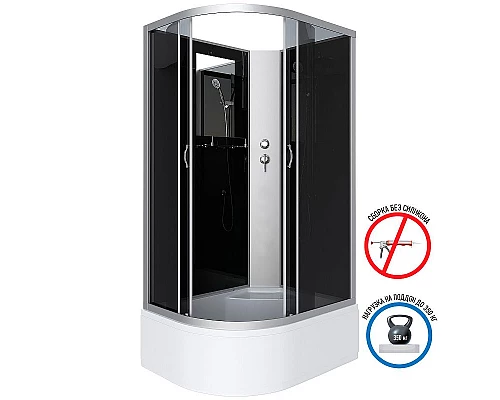 Заказать Душевая кабина Niagara Classic 120x80 R NG-2510-14RBK без гидромассажа в магазине сантехники Santeh-Crystal.ru